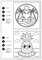 Vorschau - Mal- und Bastelvorlagen - 20 sommerliche Ausmalbilder zum Ausschneiden & Aufhängen – Fensterdeko für Kinder - Seite 2