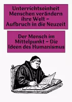 Vorschau - Arbeitsblätter - Der Mensch im Mittelpunkt – Die Ideen des Humanismus - Deckblatt