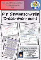 Vorschau - Stundenentwürfe - Die Gewinnschwelle (break-even-point) BwR 10 II Lehrplan Plus - Deckblatt