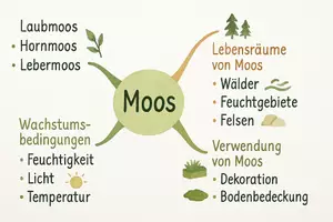 Vorschau - Arbeitsblätter - AB mit Fragen zum Thema "Moos" + Lösungsblatt + Mindmap + Infografik - Seite 2