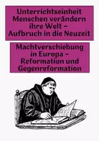 Vorschau - Arbeitsblätter - Machtverschiebung in Europa – Reformation und Gegenreformation - Deckblatt