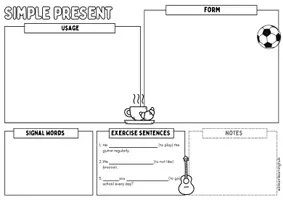 Vorschau - Merkblätter - SIMPLE PRESENT - Advanced Organizer & Merkplakat - Seite 3