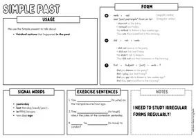 Vorschau - Merkblätter - SIMPLE PAST - Advanced Organizer & Merkplakat - Seite 2