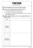 Vorschau - Arbeitsblätter - „Fünfzehn" von Reiner Kunze (Aufgabenpaket) - Seite 1