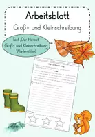 Vorschau - Arbeitsblätter - Übung Groß- und Kleinschreibung "Der Herbst" - Deckblatt