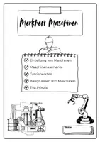 Vorschau - Arbeitsblätter - Deckblatt Merkheft - Maschinen & Mobilität - Seite 1