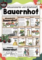 Vorschau - Stationenlernen - Bauernhof & Bauernhoftiere - Wissenskarteien & Arbeitshefte - Seite 1