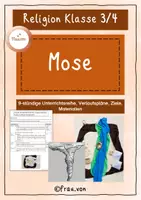 Vorschau - Unterrichtsreihen - Mose – Kreative Unterrichtsreihe ohne Arbeitsblätter für Klasse 3/4 - Deckblatt
