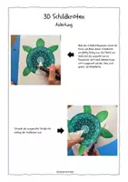 Vorschau - Mal- und Bastelvorlagen - Kunstprojekt: 3D Schildkröten/Ausmalbilder - Seite 2