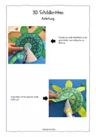 Vorschau - Mal- und Bastelvorlagen - Kunstprojekt: 3D Schildkröten/Ausmalbilder - Seite 3