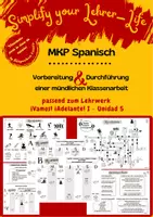 Vorschau - Arbeitsblätter - MKP Spanisch - Vorbereitung & Durchführung einer mündlichen Klassenarbeit - Deckblatt