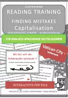 Vorschau - Fördermaterial/Inklusion - DaF / DaZ Englisch: Vatikanstadt Spezial: Fehlerteufel Lesekarten Großschreibung - Seite 1