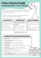 Vorschau - Arbeitsblätter - Forscheraufgabe - Natur schützen - Internetrecherche - Seite 1