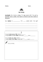 Vorschau - Arbeitsblätter - My text about my family - Seite 1