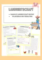 Vorschau - Arbeitsblätter - Landwirtschaft - Tierhaltung und Pflanzenbau, Wichtigkeit der Landwirtschaft - Deckblatt