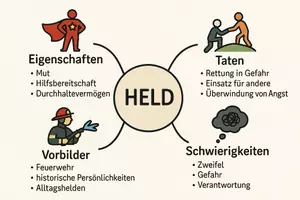 Vorschau - Arbeitsblätter - Arbeitsblatt "Held" + Onlineübung & MP3 + Mindmap + Infografik - Seite 3