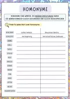 Vorschau - Arbeitsblätter - HOMONYME - 5 Übungsblätter Wortschatztraining - Seite 1