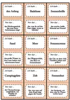 Vorschau - Spiele - Materialpaket: Spiele & Rätsel rund um die Sommerferien - Deckblatt