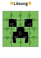 Vorschau - Arbeitsblätter - Mathe-Legestern – Creeper-Kopf im Blockbau-Stil ➕➖🟩 - Seite 2