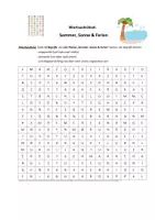 Vorschau - Interaktives Material - Wortsuchrätsel: Sommer, Sonne & Ferien (mit Lösung) - Deckblatt