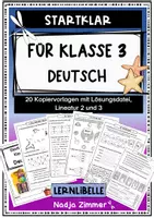 Vorschau - Arbeitsblätter - Materialpaket Startklar für Klasse 3 Deutsch und Mathe - Seite 1