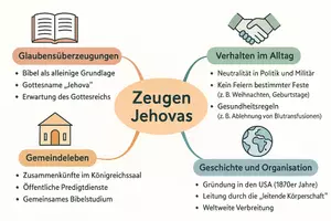 Vorschau - Arbeitsblätter - Arbeitsblatt "Zeugen Jehovas" + Onlineübung & MP3 + Mindmap + Infografiken - Seite 3