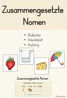 Vorschau - Arbeitsblätter - Zusammengesetzte Nomen (Bildkarten, Arbeitsblatt, Aushang) - Deckblatt