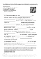 Vorschau - Arbeitsblätter - Arbeitsblätter zum Thema "Welche Aufgaben hat ein deutscher Bundeskanzler?" + Lösung & MP3 + Mindmap + Infografik - Deckblatt
