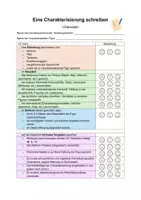 Vorschau - Arbeitsblätter - Checkliste - Charakterisierung - Deckblatt