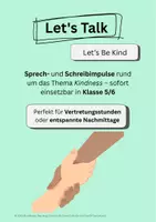 Vorschau - Arbeitsblätter - Let’s Talk about Kindness – Englischmaterial für Soziales Lernen ab Klasse 5 - Deckblatt