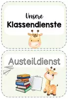 Vorschau - Poster - Klassendienste Giraffenklasse - Seite 1