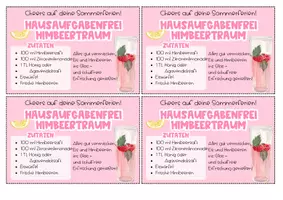 Vorschau - Mal- und Bastelvorlagen - Abschiedsgeschenk Schüler | 4 Cocktailrezepte | Feriengruß | Sommerferien - Seite 2