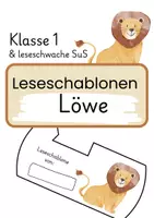 Vorschau - Fördermaterial/Inklusion - Leseschablone Löwe - Deckblatt