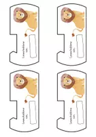 Vorschau - Fördermaterial/Inklusion - Leseschablone Löwe - Seite 1