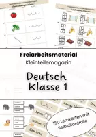 Vorschau - Stationenlernen - Freiarbeitsmaterial Kleinteilemagazin Deutsch Klasse 1 - Deckblatt