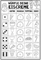 Vorschau - Mal- und Bastelvorlagen - Würfle deine Eiscreme - Kunstprojekt - Seite 2