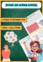 Vorschau - Arbeitsblätter - My Dream Job Writing: Future Forms und Berufswortschatz Englisch - Deckblatt