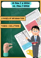 Vorschau - Arbeitsblätter - A Few vs A Little - Die Mengenwörter (Quantifiers) - Deckblatt