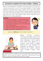 Vorschau - Arbeitsblätter - Fragewortstellung Englisch: Auxiliary + Subject Struktur - Seite 1