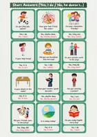 Vorschau - Poster - English Short Answers: Yes/No Questions - Deckblatt