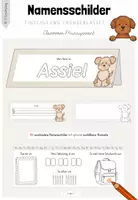 Vorschau - Arbeitsblätter - Einschulung: Namensschilder für deine Hundeklasse (ab Kl.1) - Deckblatt