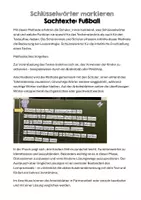 Vorschau - Stundenentwürfe - Schlüsselwörter in einem Text markieren. Sachtexte: Fußball. Eine handlungsorientierte Methode - Seite 1