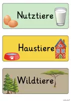 Vorschau - Arbeitsblätter - Nutztiere - Haustiere - Wildtiere Einführung - Seite 1
