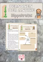 Vorschau - Arbeitsblätter - Personen der Antike - Hippokrates - Deckblatt