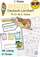 Vorschau - Unterrichtsreihen - Deutsch Klasse 1, Klasse 2 Arbeitsblätter, Übungshefte Sommer - Seite 1