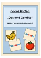 Vorschau - Spiele - Paare finden - Obst und Gemüse - Deckblatt