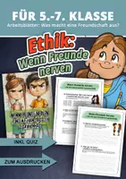 Vorschau - Arbeitsblätter - Freundschaft & Konflikte – Wie wir gut miteinander umgehen (Ethik ab Klasse 5) - Deckblatt