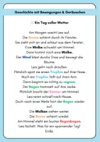 Vorschau - Spiele - Klanggeschichte: 🌦 Ein Tag voller Wetter – Klanggeschichte mit Bewegung und Geräuschen 🎶 Mit allen Sinnen erleben, hören, fühlen und erzählen - Seite 1