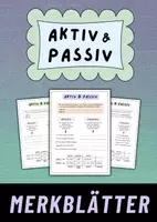 Vorschau - Arbeitsblätter - Aktiv & Passiv - Materialpaket - Seite 1