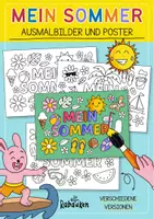 Vorschau - Mal- und Bastelvorlagen - Sommer - Ausmalbilder ☀️ 🖍️ Kreatives gestalten im Sommer - Deckblatt